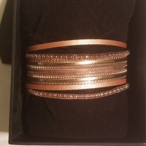 New Noir in Box Leather Wrap Bracelet